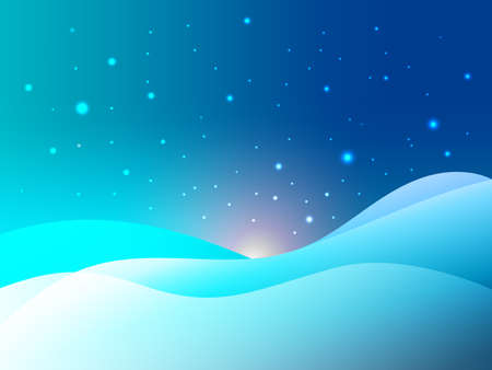 Background sunset on desert floor and stars in the skyのイラスト素材