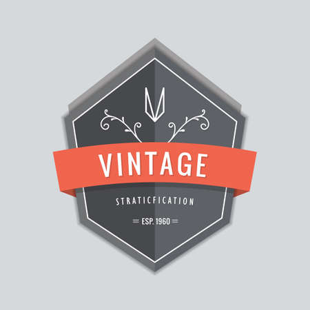 Vintage badge modern retro design label vectorのイラスト素材