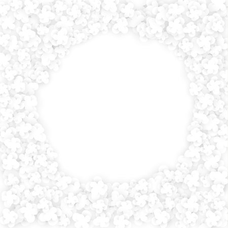White Paper flowers background illustrationのイラスト素材