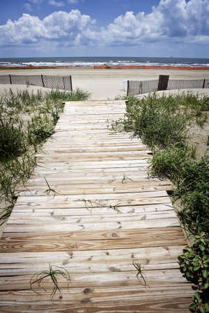 Closed Beach, Grand Isle, Louisianaの写真素材