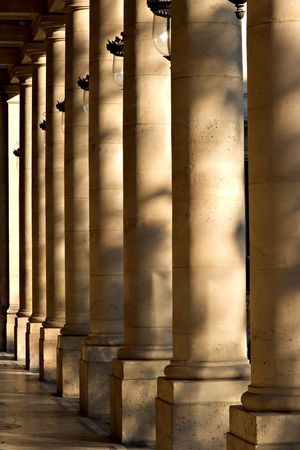 Columns in front of the Comedie Francaise - Paris, Franceの写真素材