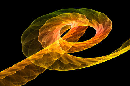 Colorful 3D rendered fractal design (abstract background)の写真素材