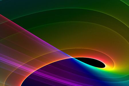 Colorful 3D rendered fractal design (abstract background)の写真素材