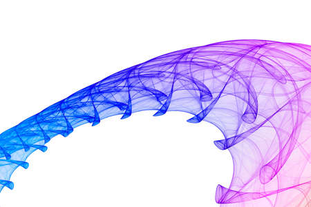 Colorful 3D rendered fractal design (abstract background)の写真素材