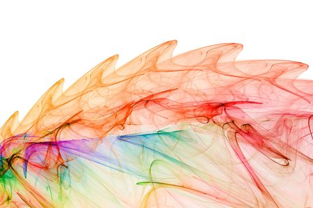 Colorful 3D rendered fractal design (abstract background)の写真素材