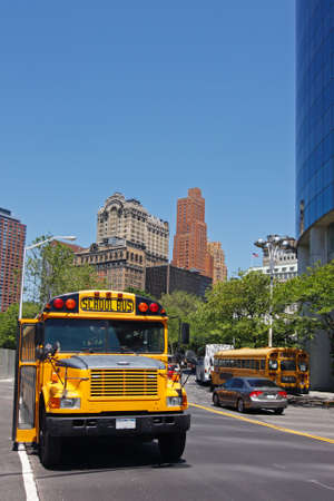 Yellow school bus - Manhattan, New York City, USA