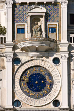 The Clock Tower with astronomical clock  15th century  at Saint Markのeditorial素材