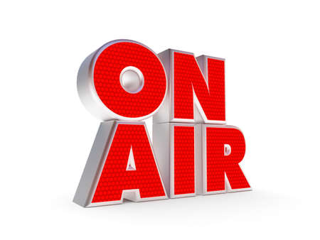 Illuminated On Air studio sign  3D render の写真素材