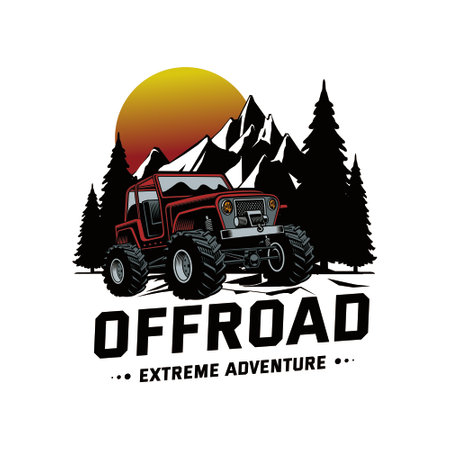 off road extreme logo vectorのイラスト素材