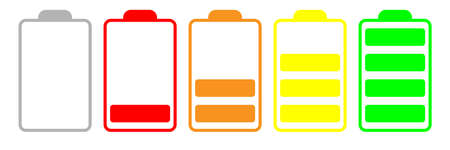 Battery symbols verticalのイラスト素材
