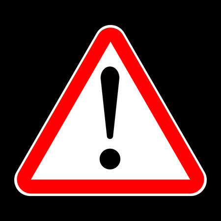 Attention sign traffic blackのイラスト素材