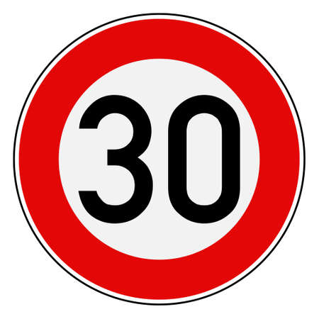 Speed limit 30のイラスト素材