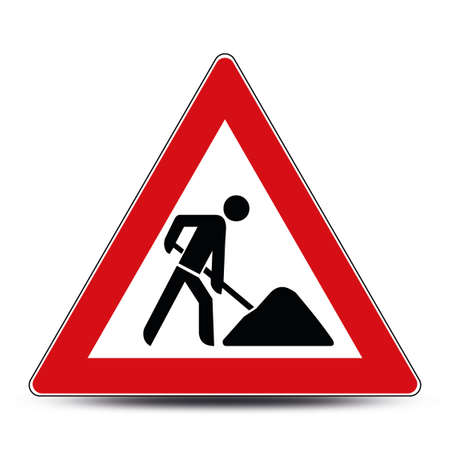 Construction worker signのイラスト素材