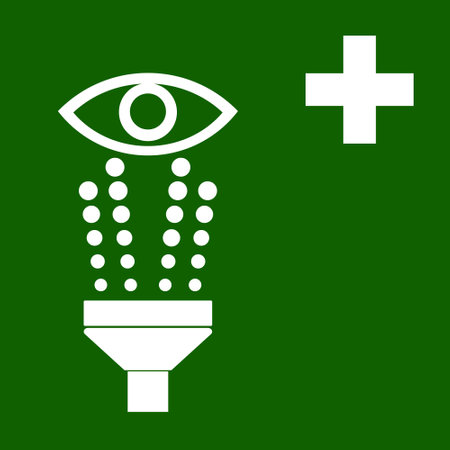 Emergency sign eye shower vectorのイラスト素材