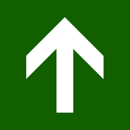 Emergency exit upstairs vector green whiteのイラスト素材