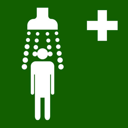 Emergency shower sign vectorのイラスト素材