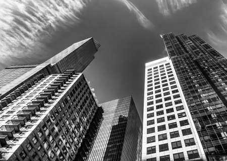 New York City, New York, Jan 2018, Manhattan buildings shot from the streetのeditorial素材
