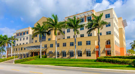 Grand Cayman, Cayman Islands, March 2018, Government administration building in George Town in the Caribbeanのeditorial素材