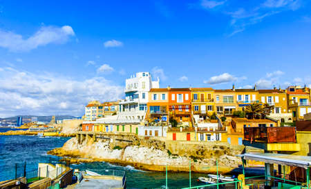 Marseilles, France, March 2018, Malmousque bay on the Mediterranean seaのeditorial素材