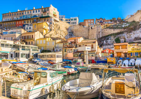 Marseilles, France, March 2018, "Vallon Des Auffres" bay in the 7th district by the Mediterranean seaのeditorial素材