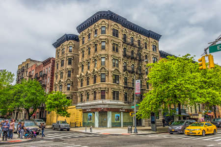 New York City, U.S.A, May 2018, urban scene on the 3rd Avenue in East Village, Manhattan