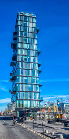 Dublin, Ireland, March 2018, view of a modern building in the Grand Canal areaのeditorial素材