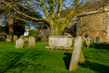 Rye, United Kingdom, April 2018, cemetery in a medieval town of East Sussex, Englandの写真素材