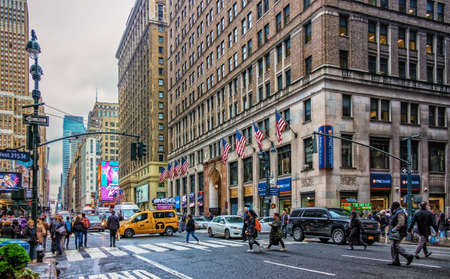New York City, U.S.A, May 2019, urban scene on the 7th Ave & W 31st