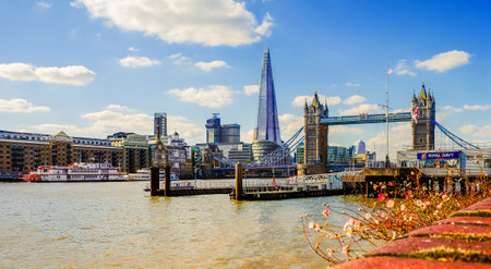 London, UK, Sept 2018, London landmarks buildings around the Thames Riverのeditorial素材