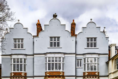 London, U.K, March 2019, top of Eagle House a Jacobean Manor house in Wimbledon Village