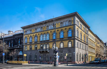 Budapest, Hungary, March 2020, view of the Franz Liszt Memorial Museum building on Andrassy avenueのeditorial素材