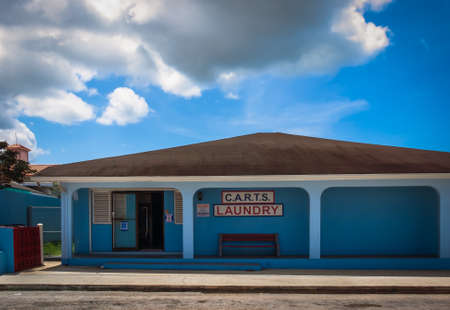 Grand Cayman, Cayman Islands, July 2020, view of C.A.R.T.S Laundry building in George Townのeditorial素材