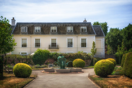 London, United Kingdom, July 2022, view of Cannizaro Park entrance by Wimbledon Commonの写真素材