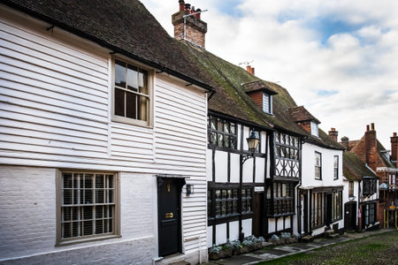 East Sussex, United Kingdom, Sept 2022, view of Thomas House in West street in the medieval town of Ryeの写真素材