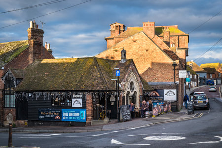 East Sussex, England, Sept 2022, view of Rye Waterworks Micropub, in the heart of the historic town