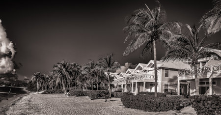 Little Cayman, Cayman Islands, Nov 23rd, 2018, the Conch Club by the Caribbean Sea on South Hole Soundの写真素材