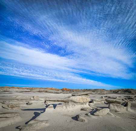 Rock formation on Bisti Badlands found in the Four Corners Region, New Mexico