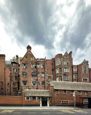 England, United Kingdom, Sept 27th 2023, view of a government building on Great Smith Street in the City of Westminster boroughの写真素材