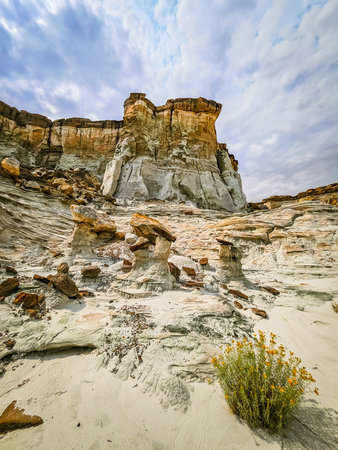 View of a rock formation at The Wahweap Hoodoos trail within Grand Staircase-Escalante National...
