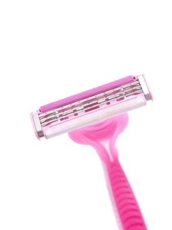 shaving razor isolated on a white backgroundの写真素材