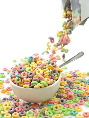 Pouring breakfastの写真素材