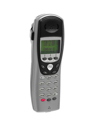 wireless telephone isolated on whiteの写真素材