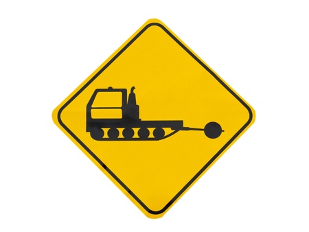 Ski trail maker sign isolated on pure white backgroundの写真素材