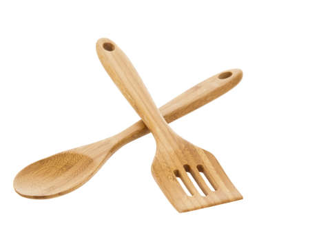 Isolated Wooden Kitchen Utensilsの写真素材