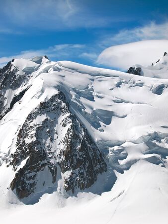 View of Mont Blanc in the french Alpsの写真素材