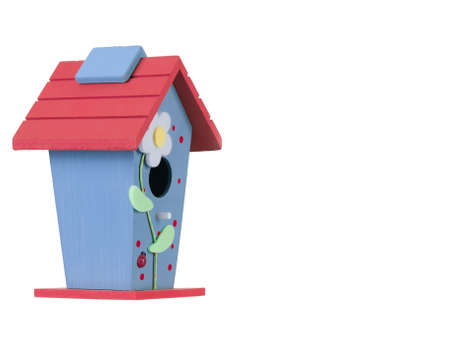Bird houses isolated on white backgroundの写真素材