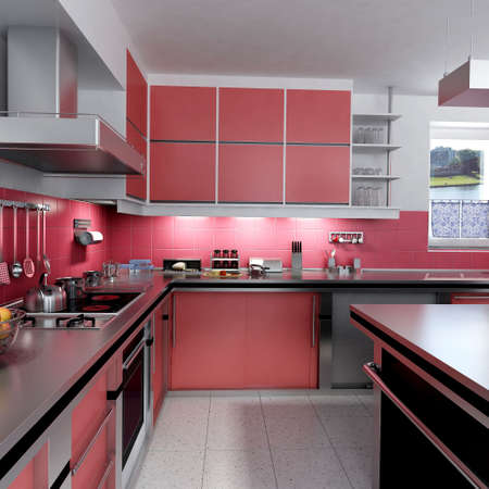 Red Kitchenの写真素材