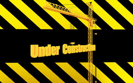 Under Construction 3D Renderの写真素材