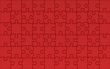 Jigsaw puzzle 10x6 Redの写真素材