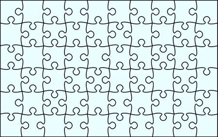 Beautiful transparent jigsaw puzzle vectorのイラスト素材